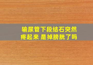 输尿管下段结石突然疼起来 是掉膀胱了吗